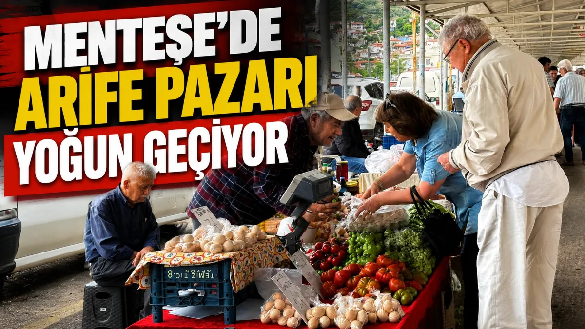 Kurban Bayramı arifesinde Menteşe’de kurulan pazarda yoğunluk yaşanıyor. Köyceğiz’den kendi