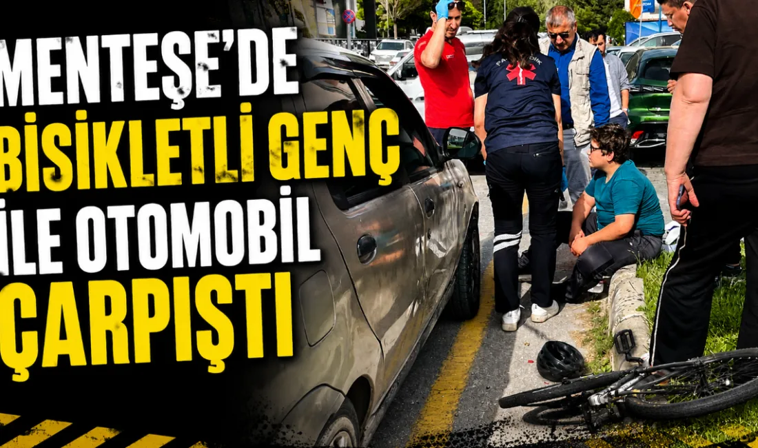 MUSKİ Genel Müdürlüğü önünde meydana gelen kazada, bisikletli bir gencin