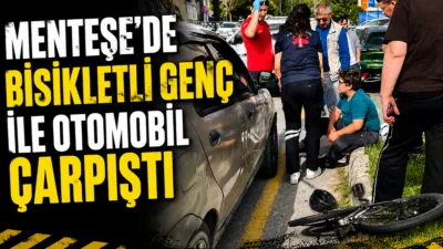 MUSKİ Genel Müdürlüğü önünde meydana gelen kazada, bisikletli bir gencin