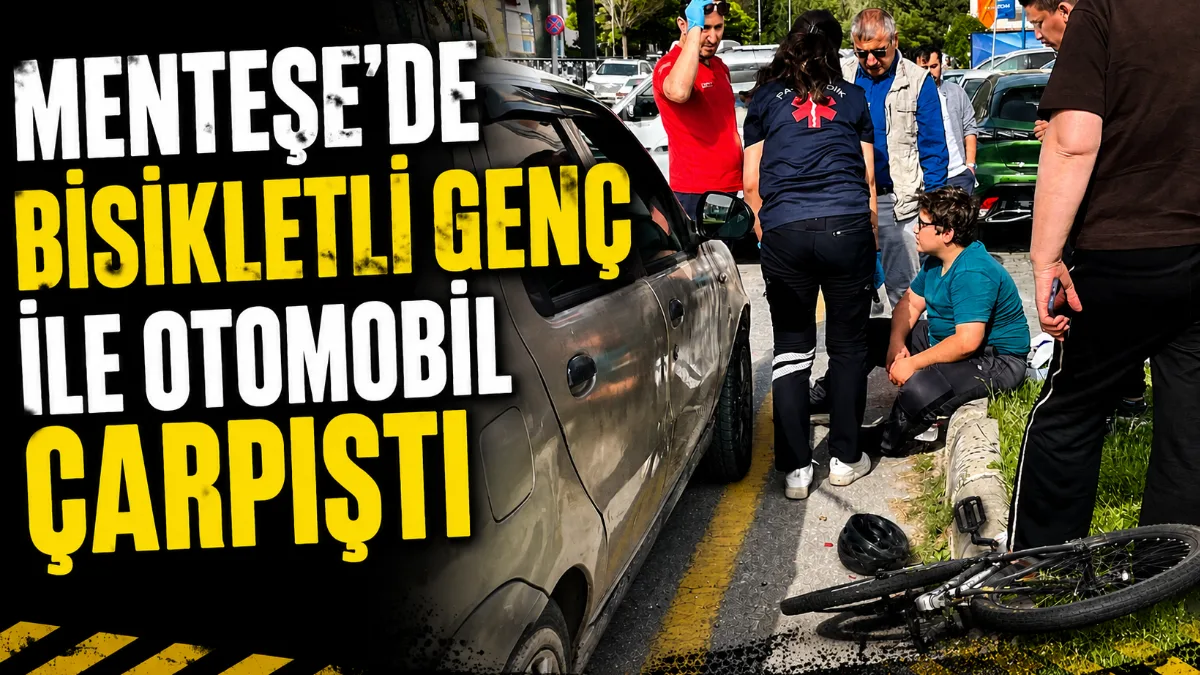 MUSKİ Genel Müdürlüğü önünde meydana gelen kazada, bisikletli bir gencin