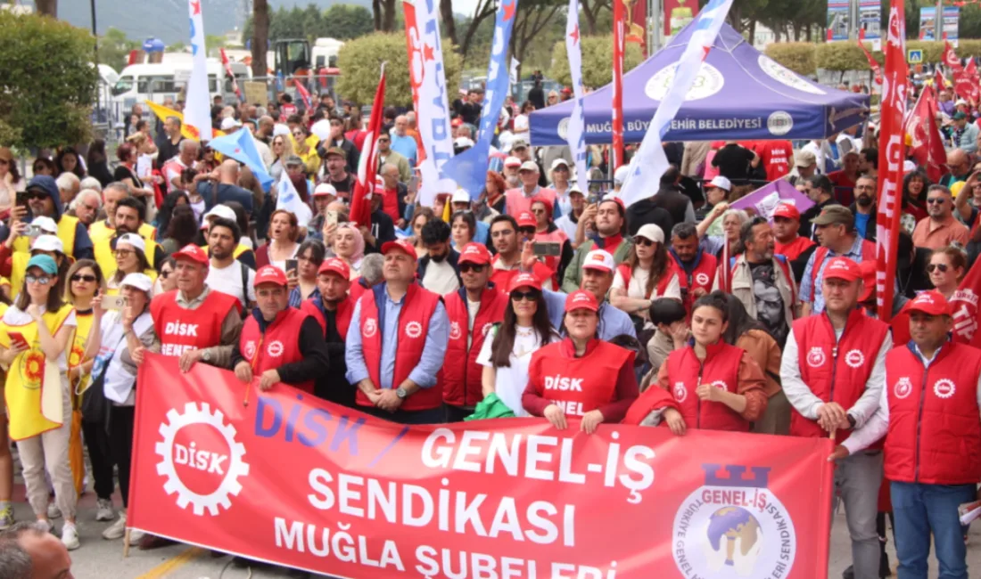 Menteşe’de 1 Mayıs Emek ve Dayanışma Günü, kortej yürüyüşü ve