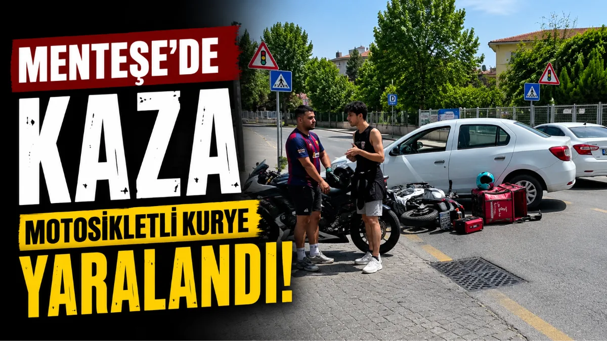 Menteşe ilçesi Hasan Ercan Caddesi’nde seyir halindeyken sağ şeritten sola