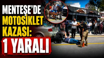 Menteşe’de üç tekerlekli motosikletin otomobile arkadan çarpması sonucu meydana gelen