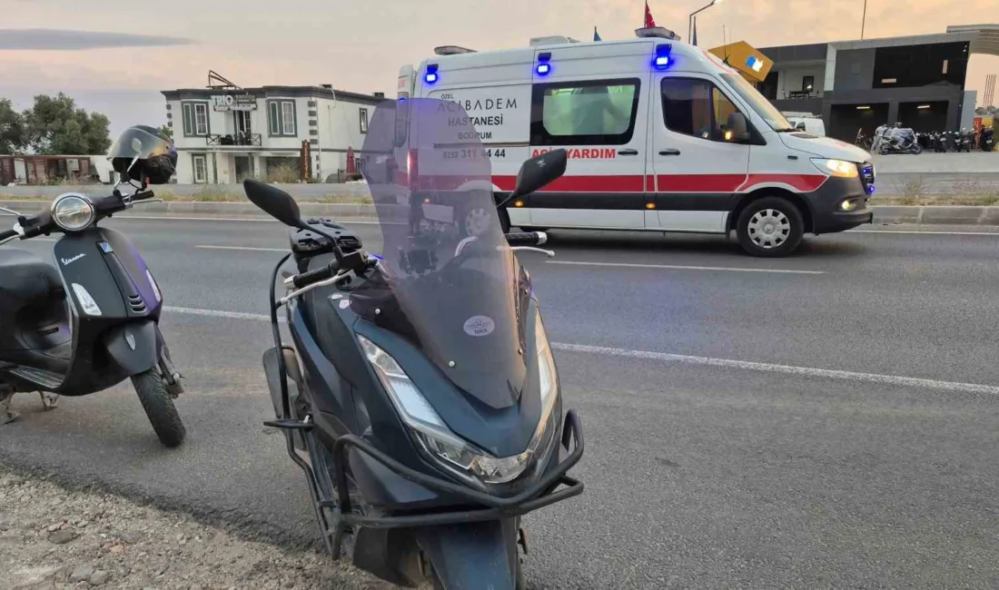 Muğla'nın Bodrum ilçesinde süratli seyreden motosikletin otomobile arkadan çarpması sonucu