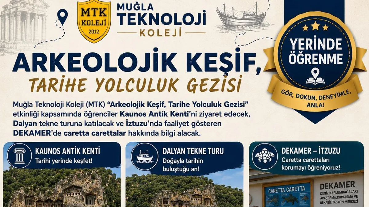 MTK Koleji, "yerinde öğrenme" anlayışıyla 12 Mayıs'ta düzenleyeceği Kaunos Antik