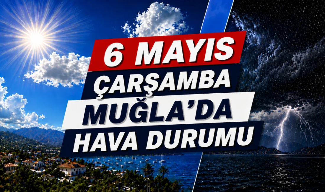 Muğla genelinde 6 Mayıs Çarşamba günü yağış beklenmezken, güneşli gökyüzü