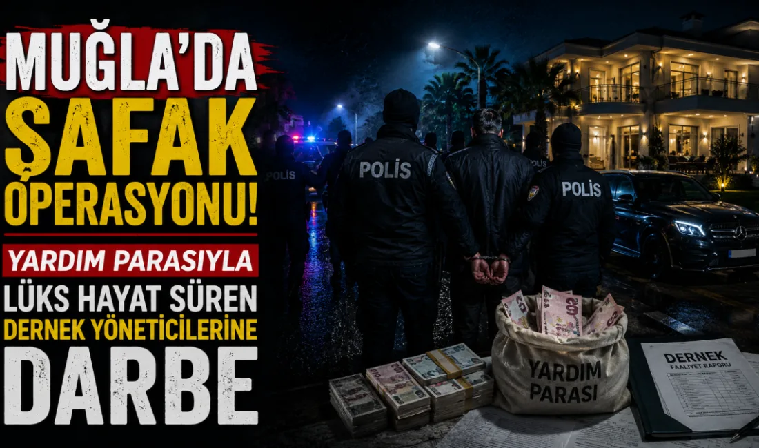 İstanbul merkezli yürütülen soruşturma kapsamında Muğla’da da düzenlenen operasyonda, yardım