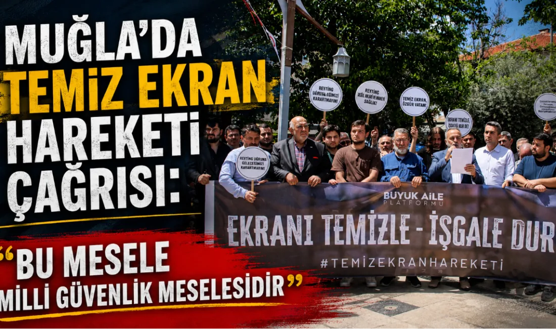  Muğla’nın Menteşe ilçesinde “Temiz Ekran Hareketi” kapsamında düzenlenen etkinlikte sivil