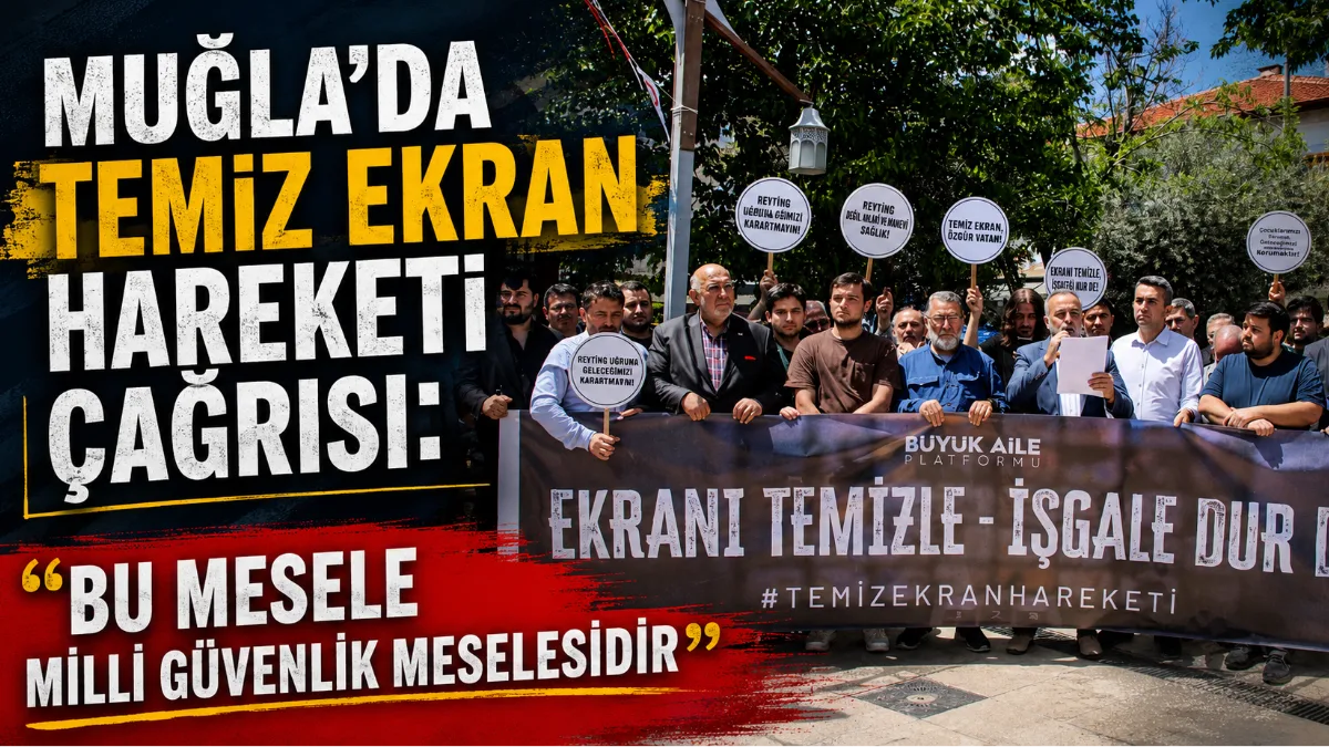  Muğla’nın Menteşe ilçesinde “Temiz Ekran Hareketi” kapsamında düzenlenen etkinlikte sivil