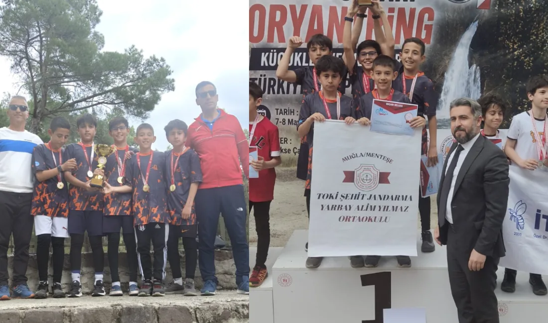 Uşak'ta düzenlenen Okul Sporları Oryantiring Türkiye Şampiyonası'ndan Muğla'ya büyük bir