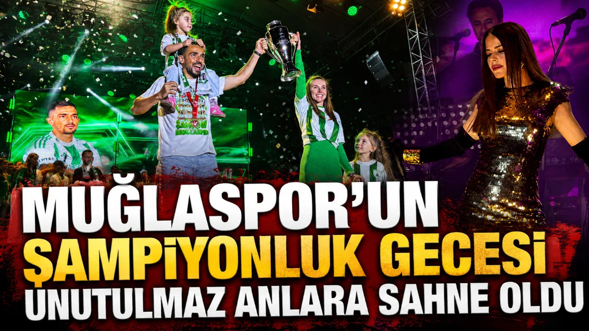 TFF 1. Lig’e yükselen Muğlaspor’un şampiyonluk kutlamaları, binlerce taraftarın katılımıyla