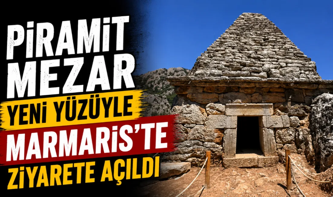 Türkiye’nin ayakta kalan tek piramit tipli mezarı olan Marmaris’teki 2400