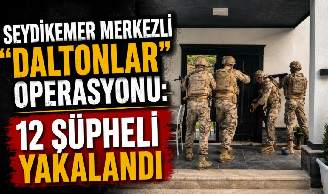 Muğla merkezli 5 ilde düzenlenen eş zamanlı operasyonda, Seydikemer'de "Daltonlar"