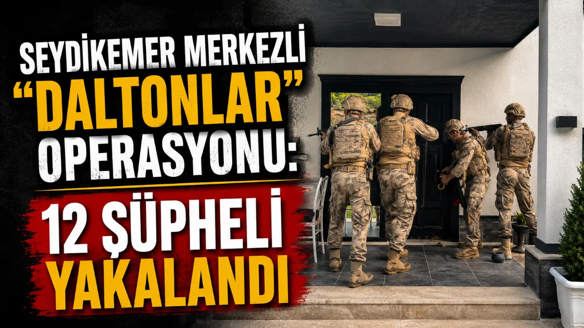 Muğla merkezli 5 ilde düzenlenen eş zamanlı operasyonda, Seydikemer'de "Daltonlar"