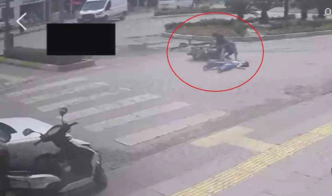 Manavgat Hastane Caddesi’nde bisiklet ve motosikletin çarpıştığı feci kazada, babanın