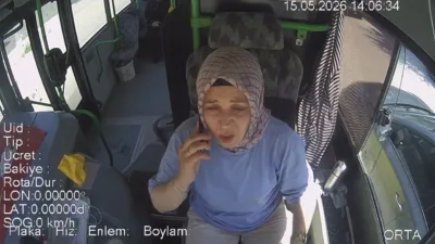 Bursa'nın İnegöl ilçesinde seyir halindeki halk otobüsünde baygınlık geçiren yaşlı