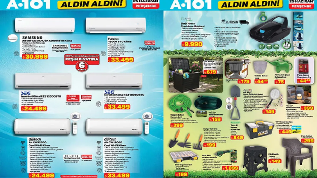 A101 aktüel kataloğu 25 Haziran 2026 indirim broşürü yayınlandı; bu