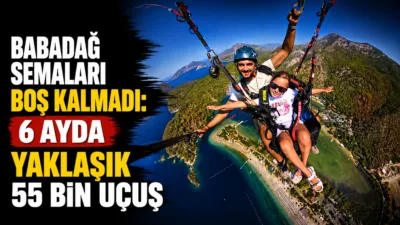 Dünyanın en önemli yamaç paraşütü merkezlerinden Muğla'nın Fethiye ilçesindeki Babadağ,