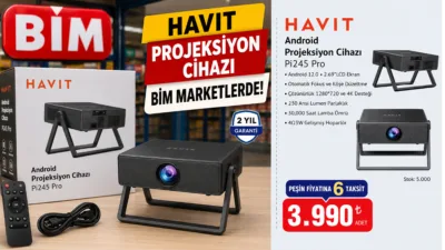 3 Temmuz BİM aktüel kataloglarında yer alan BİM Havit projeksiyon