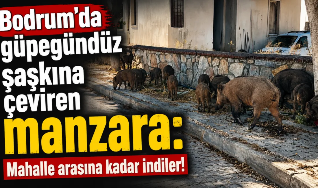 Muğla'nın Bodrum ilçesinde aç kaldıkları için yerleşim alanına kadar inen