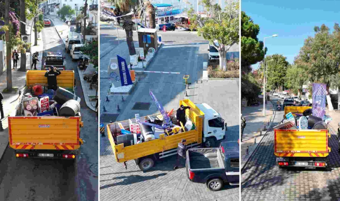 Bodrum Belediyesi, ortak kullanım alanlarında görüntü kirliliğine neden olan ve