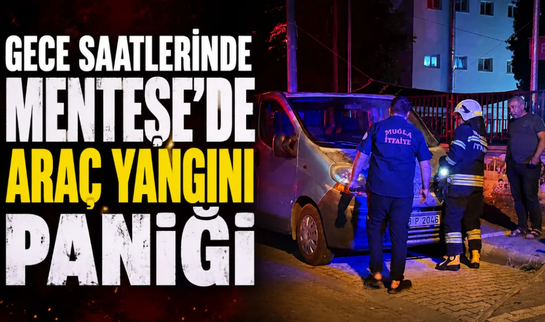 Muğla’nın Menteşe ilçesi Baki Ünlü Caddesi’nde gece saatlerinde bir araçta