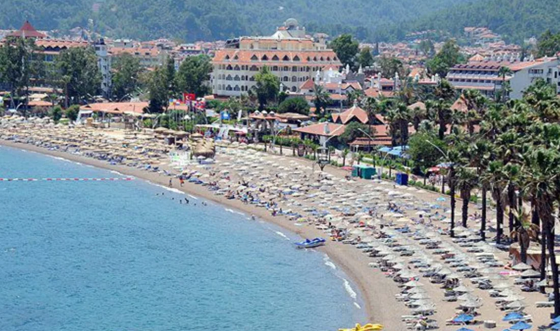 Marmaris genelinde plajları çocuk oyun grupları, şişme oyun ekipmanları ve