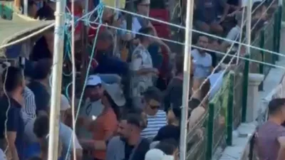 Muğla’nın Menteşe ilçesinde 30’uncusu düzenlenen Geleneksel Boğa Güreşleri’nde, sahaya giriş