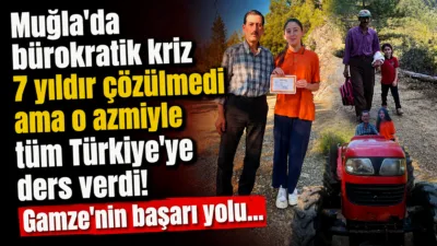Muğla'nın Menteşe ilçesinde, evlerinin yolunun bozuk olması nedeniyle okul servisine