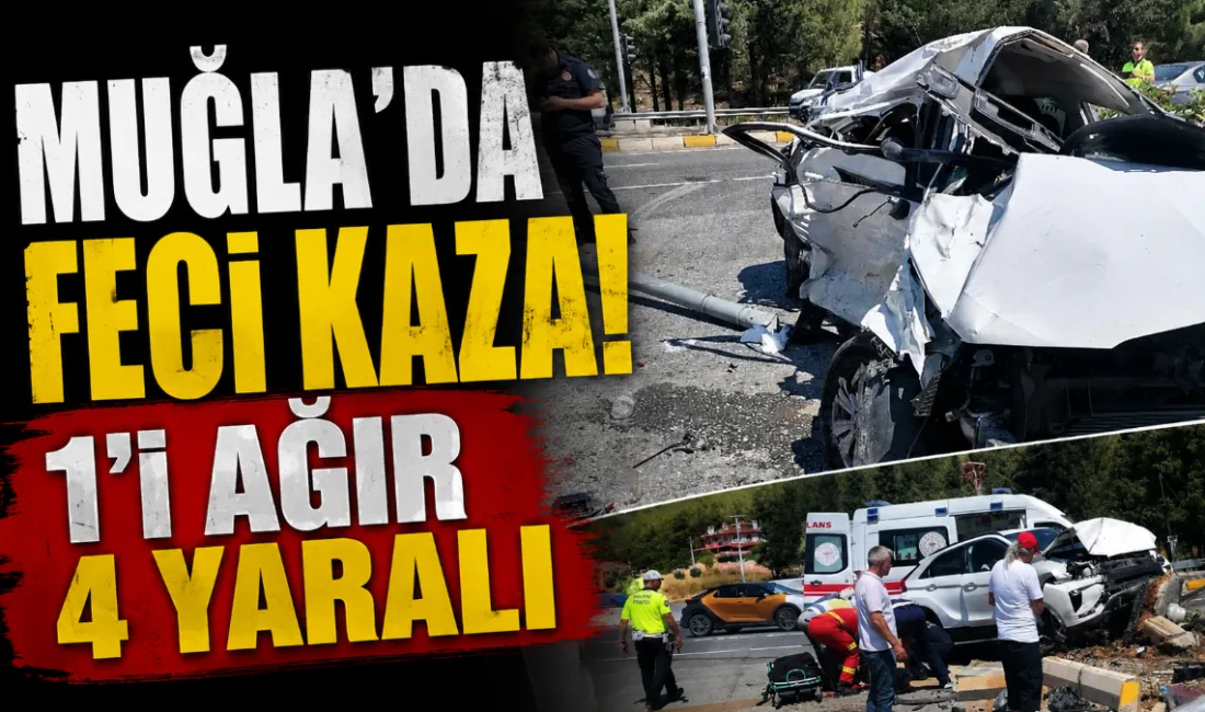 Muğla’nın Ula ilçesi Kızılağaç Mahallesi Kavşağı’nda karayolu üzerinde iki otomobilin