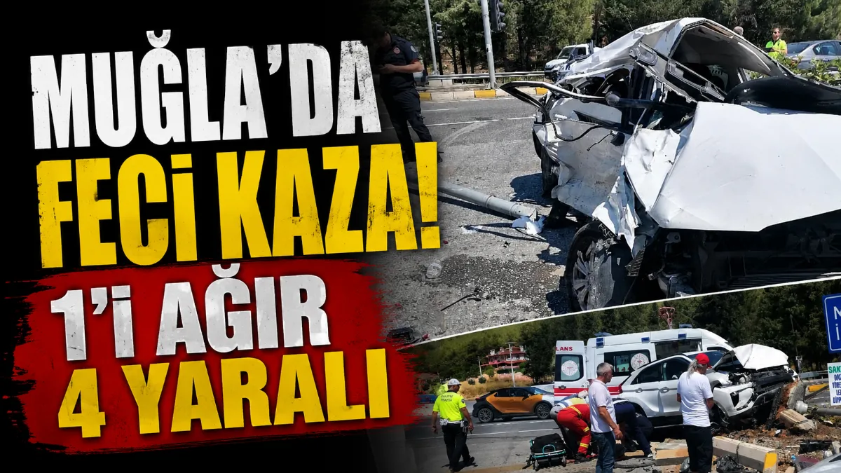Muğla’nın Ula ilçesi Kızılağaç Mahallesi Kavşağı’nda karayolu üzerinde iki otomobilin