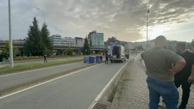 Rize’de bir kadına çarparak olay yerinden kaçan sürücü, polis ekiplerinin