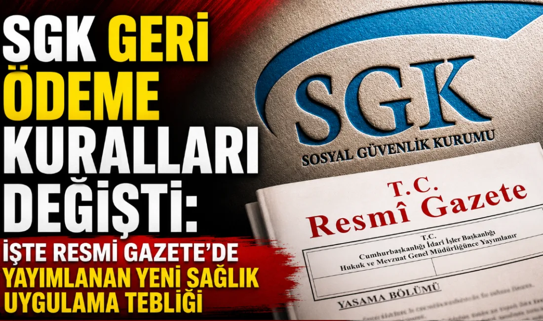 "Resmi Gazete'de yayımlanan yeni Sağlık Uygulama Tebliği (SUT) kararı ile