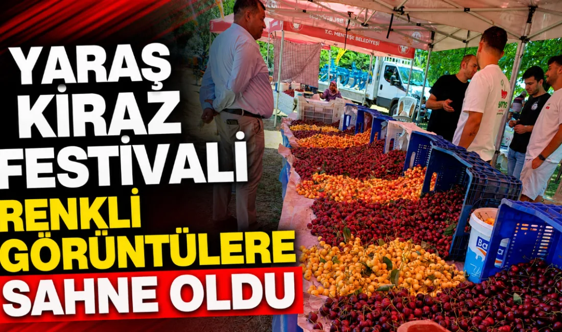 Festivalin ilk kez düzenlendiği Yaraş Mahallesi’nde, üreticiler kiraz başta olmak