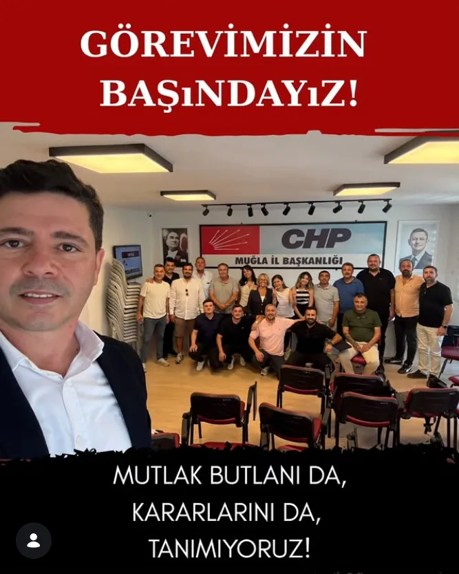 Görevden alındı ama koltuğu bırakmadı! CHP Muğla'da "Hodri meydan" krizi Görevden alındı ama koltuğu bırakmadı! CHP Muğla'da "Hodri meydan" krizi